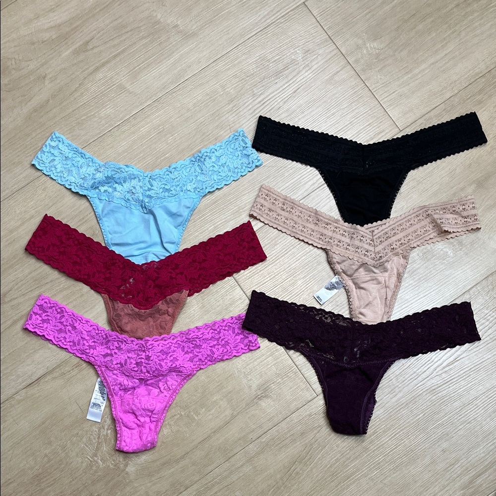 HANKY PANKY (6 PIECE) THONGS ASSORTED COLORS AND STYLES